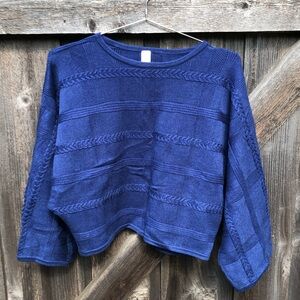 MarlaWynne Navy Knit Top